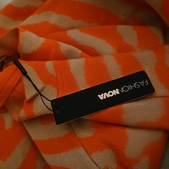 Savana Sweater Mini Dress - Orange/combo - Picture 6 of 6